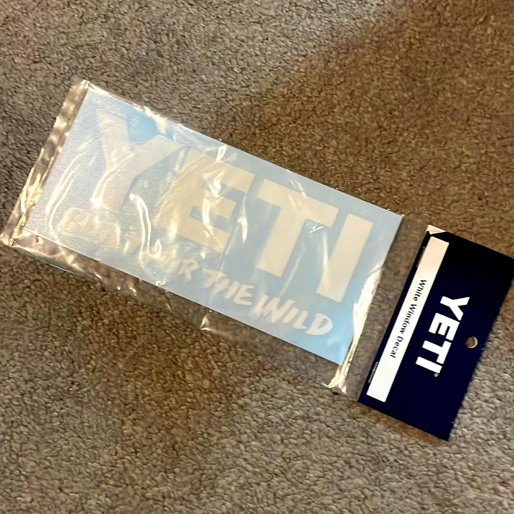 NWT YETI white window decal